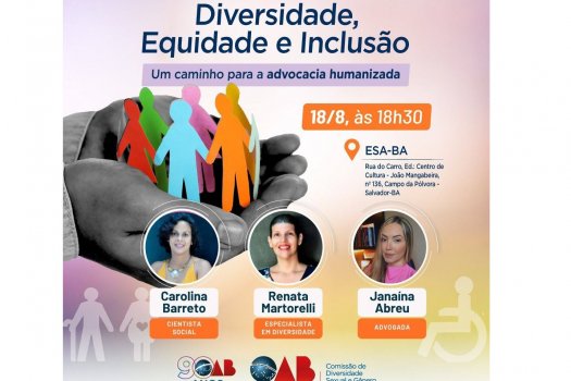 Comissão de Diversidade Sexual e Gênero promove encontro “Diversidade, Equidade e Inclusão [Comissão de Diversidade Sexual e Gênero promove encontro “Diversidade, Equidade e Inclusão
